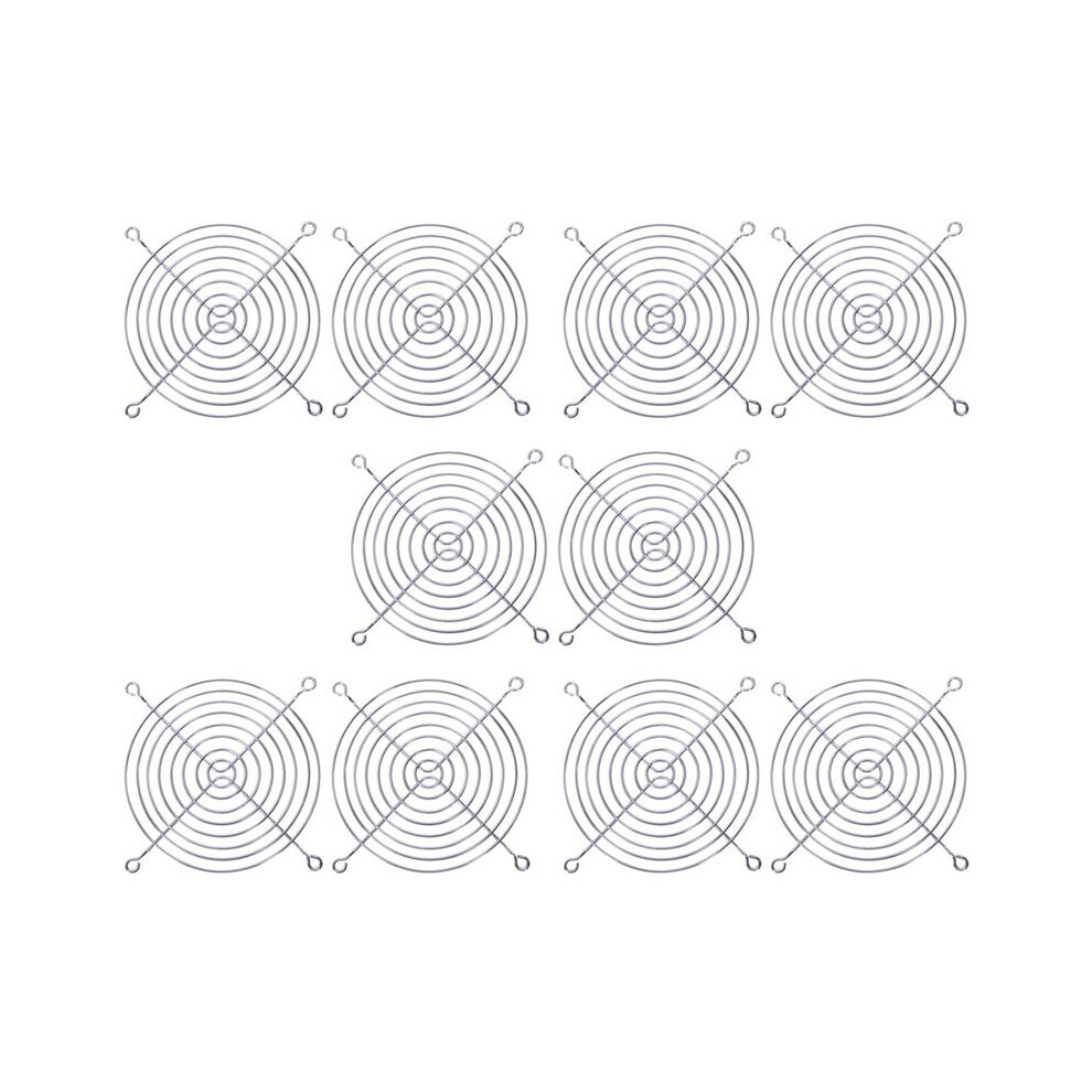 10 X Metal Wire Finger Guard Grill For 120 X 120Mm Computer Case Fan Silver 6031354129578