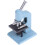 Microscopio Miniatura Azul para Casa de Muñecas 1:12, Herramienta de Laboratorio 1