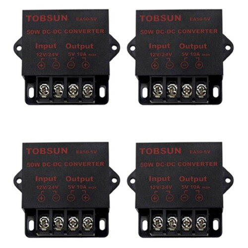 4X 24 /12V Bis 5V 10A 50W Auto LED Werbebildschirm Netzteil Stromrichter  Transformator