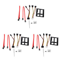 3X,2X 2.5 Inch SSD to 3.5 Inch Internal Hard Disk Drive Mounting Kit Bracket( Data Cables and Power Cables Included)