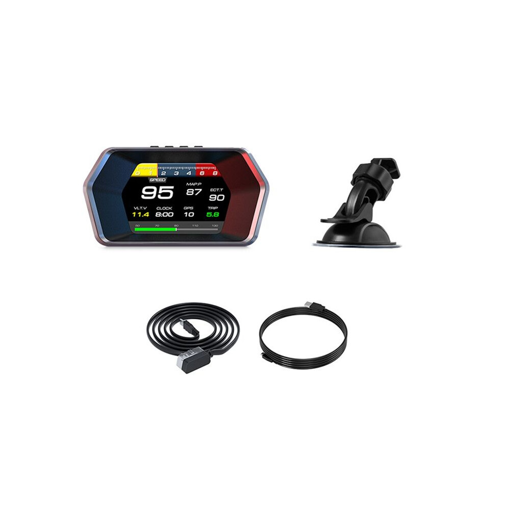 P17 Hud Display Car Display Obd2 Gps Car Computer Digital Speedometer Voltage Water Oil Temp Gauge 6033939248537