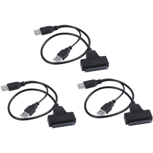 3X USB2.0 to  Adapter Cable 33cm for 2.5 Inch External SSD HDD
