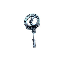 MacRae Clan Crest Pewter Cap Lapel Tie Pin