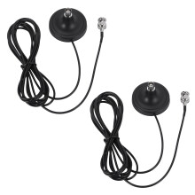 2X Wireless Antenna Base Microphone Antenna Base with Magnet 3 Meter Rg174 Cable Bnc Male Aerial