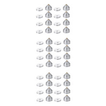Ensemble de 24 Pieds de Support de Haut-Parleur en Alliage D'Aluminium, Pointes MéTalliques, CôNe de , Clou Argenté