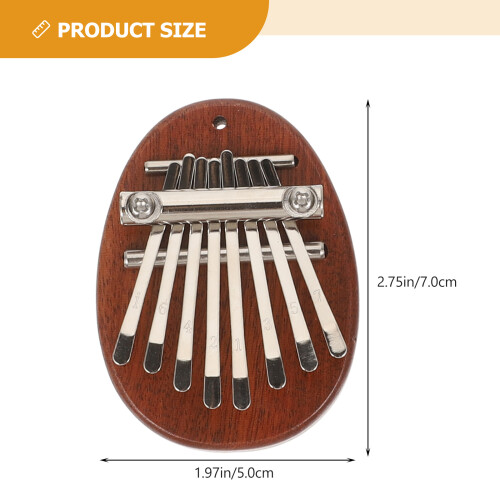 Trä Kalimba 8 Tangenter Med Rep Fingerpiano 1