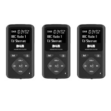 3X Portable FM/DAB Digital Radio Personal Pocket FM Radio MP3 Player Micro-USB for Home