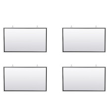 24X Portable Projector Screen for Home Theater Outdoor HD White Foldable Anti-Crease (100Inch)