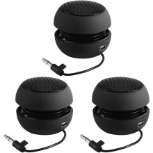 3X PrzenośNy GłOśNik PodróżNy z Kablem Audio 3,5 mm NiskonapięCiowy Wbudowany Akumulatorowy Chowany GłOśNik do IPoda