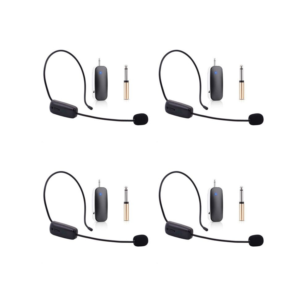 4X New 2 In 1 Handheld Uhf Wireless Microphone Professional -Wear Mic Volume Amplifier For Speech Teaching 6031621588664