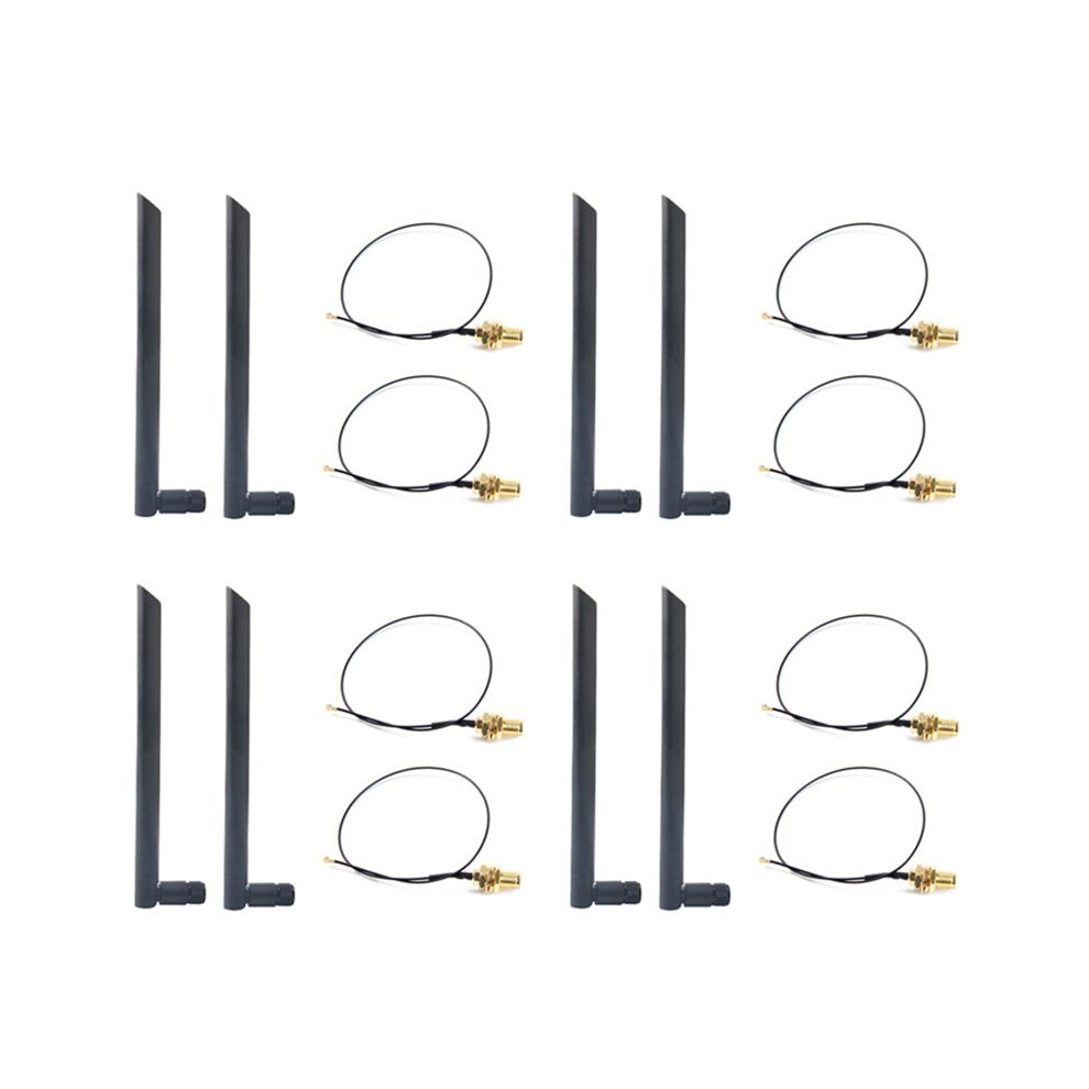 4X Dual Band 6Dbi Wireless Wifi Antenna Rp-Sma+Mhf4 Pigtail Cable For Ax200 Ngff M.2 Wireless Card Wifi/Wlan Modules 4711324410357