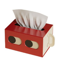 1 Stuks Schattige Kleine Plastic Tissue-Extractordoos, Geschikt voor Slaapkamer, Woonkamer, Auto en Andere Scènes A