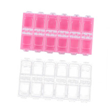 2pcs Pink Nail Art Storage Box Set, Compact Protective Nail Organizer Case for Fake Nails and Supplies