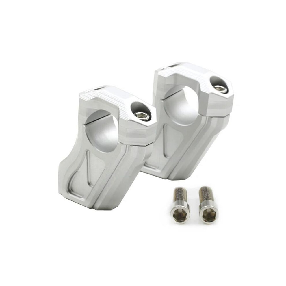 Motorcycle Handlebar Riser Mount Extension Clamps For R Nine T Rninet R9t R 9 T 2014-2023 Silver 6034256585497