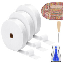 3 Rolls JellyRoll Batting Strips for Rugs, Accessories Sasher Tool Awl Tube Ruler Quilting for Upholstery Projects A