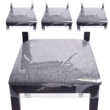 4Pcs Transparent Dinning Chair Covers Protectors Waterproof Chair Covers Stain Resistant Covers for Chairs