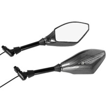 Espejo Retrovisor Universal Modificado para Motocicleta de 10 mm con Luz de Señal de Espejo Retrovisor LED con Espejo Lateral Iluminado, A