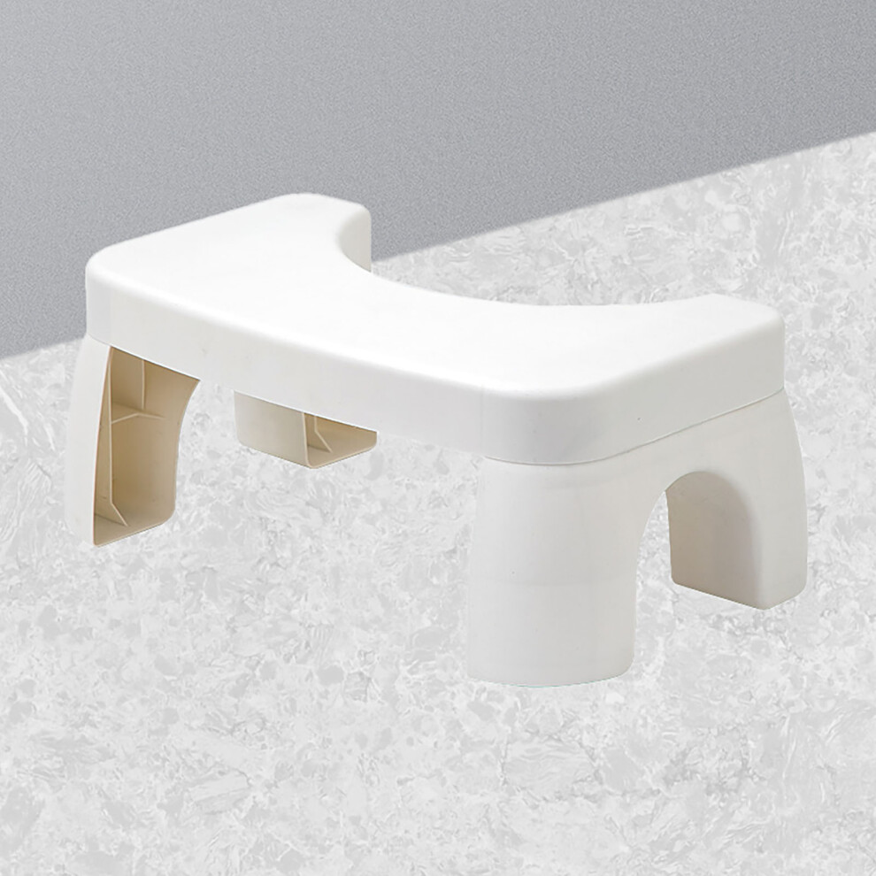 Pp Toilet Potty Foot Stool 27X17x25x42.5cm Non-Slip White