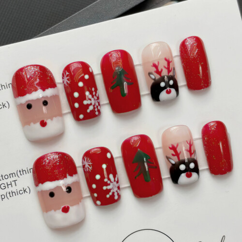 (XS) Santa Claus Glossy Press On Nails 1