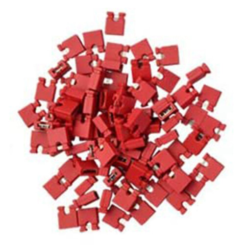 100Pcs 2.54MM Jumper Cap Open Type Shorting Cap Shorting Block Shorting Cap Socket Pin Header Connection Block,Red