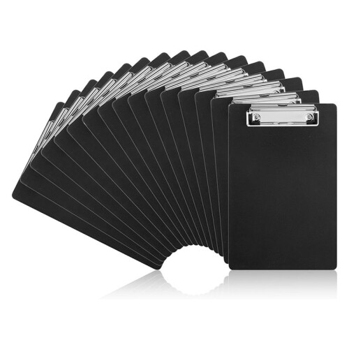Pacote com 16 Pranchetas Pequenas de 6 X 9 Polegadas,  Pranchetas com Suporte para Caneta, Clipe A5, Prancheta de Memorando