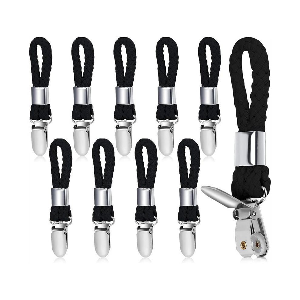 10Pcs Hangers For Towels, Hook Towel Clips, Towel Hanger Without Sewing Towel Clips For Houses Cabinets And Bathrooms Saudism