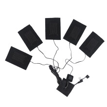 USB Clothes Heater Pad with 3 Gear Adjustable Temperature Electric Heating Sheet Warmer Pad for Vest Jacket 5 in 1