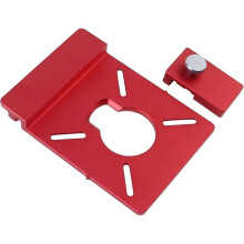 Aluminum Router Guide Rail Adapter with Limiter Rail Stop for Fixed Base Trim Routers, Compatible Most Router