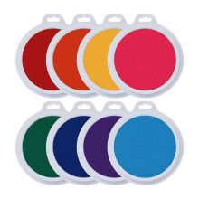 7 Inch Large Washable Ink Pads Vibrant Rainbow Stamp Pads for Handprint & Footprint Art, Crafting  Paper, Fabric
