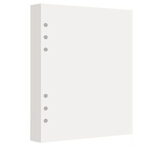 80 Sheets Blank Release Paper Pages for 6-Ring A5 Sticker Binder Organizer Double-Side Reusable Insert Refills