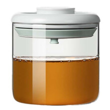 Honey Pot with Dipper and Lid Airtight Clear Honey Container for Home Kitchen,Store Honey and Syrup,Easy to Clean