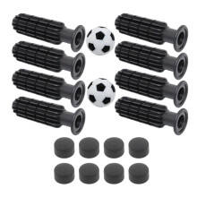 8 Stuks Tafelvoetbalgrepen met Eindplug voor Tafelvoetbal voor Kinderen Comfortabele Bediening met 2 Kleine Voetballen Vervangen Vervangen