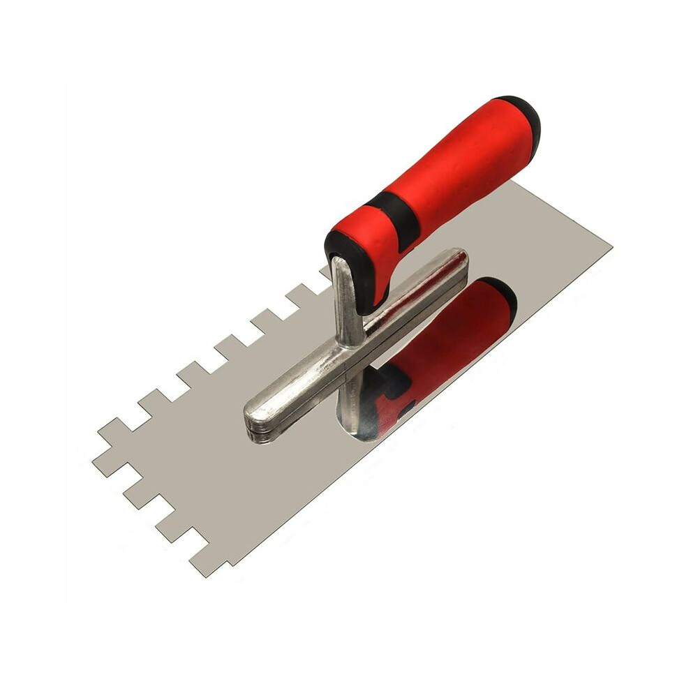 1/2Inch Square Notched Trowel,Stainless Steel Flat Finishing Trowel For Cement, Masonry Tile Installation Work 6033303303114