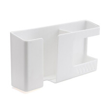 Multifunctional Wall-Mounted Storage Box Punch-Free Mobile Phone Remote Control Storage Rack Bathroom Storage Rack -3