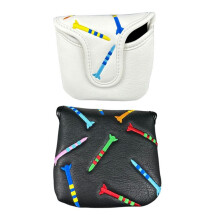 Magnetic Putter Cover PU Mallet Putter Cover Portable Magnetic Closure Cover White