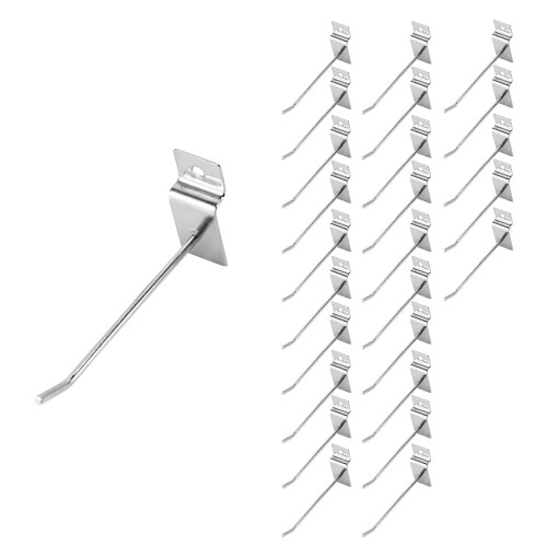 25 X Slatwall Single Hook Pin Shop Display Fitting Hanger Hanger 100Mm