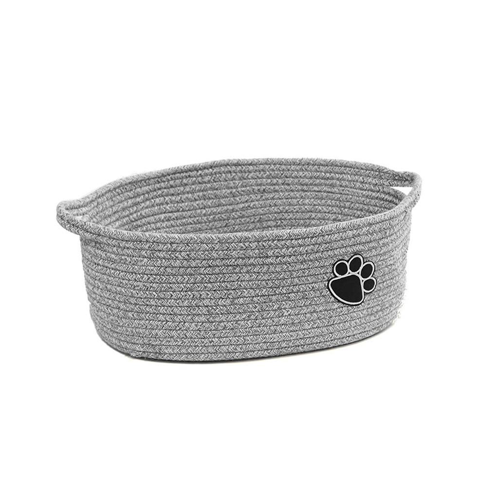 Dog Toy Basket And Bin For Dog Cat Storage, Small Woven Rope Basket For Baby Storage Grey Brecantia