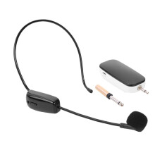 UHF 630-696 MHz Wireless Headset Capacitive Microphone Mic System with Receiver for Speakers Teaching Meeting Singing