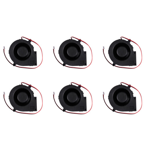 6Pcs 75mm x 30mm  12V 0.36A 2Pin Computer PC Blower Cooling Fan