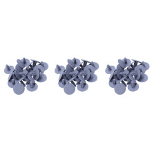 60 Pieces Gray Plastic Mat Against Vehicle Model Clips 7mm x 16mm x 24mm