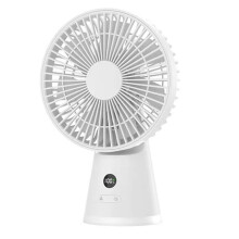 Portable Desk Fan,USB Rechargeable Table Fan with 5 Speeds, Quiet Operation, Powerful Natural Breeze, Ideal for Home Use