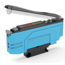 Amplificador de Sensor de Fibra óPtica AnalóGico Voltaje 0-5V NPN NO NC Salida Dual 12-24V CC Interruptor FotoeléCtrico óPtico de 4 Hilos