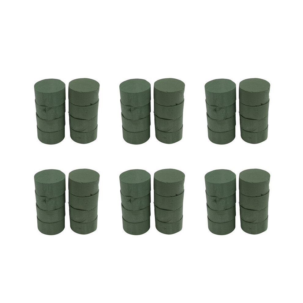 Typecat 48 Pack Diy Flower Arrangement Kit Green Round Wet Floral Foam, Wedding Aisle Flowers, Party Decoration