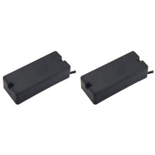 2X Black 4 String Bass Guitar Pickup Passive Bridge & Neck Pickup, 4 Wire