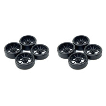 8Pcs Hard Plastic Drift Tire Tyre Metal Wheel Rim for 284131 K969 K989 P929 -Z 1/28 RC Car Upgrades Parts,3