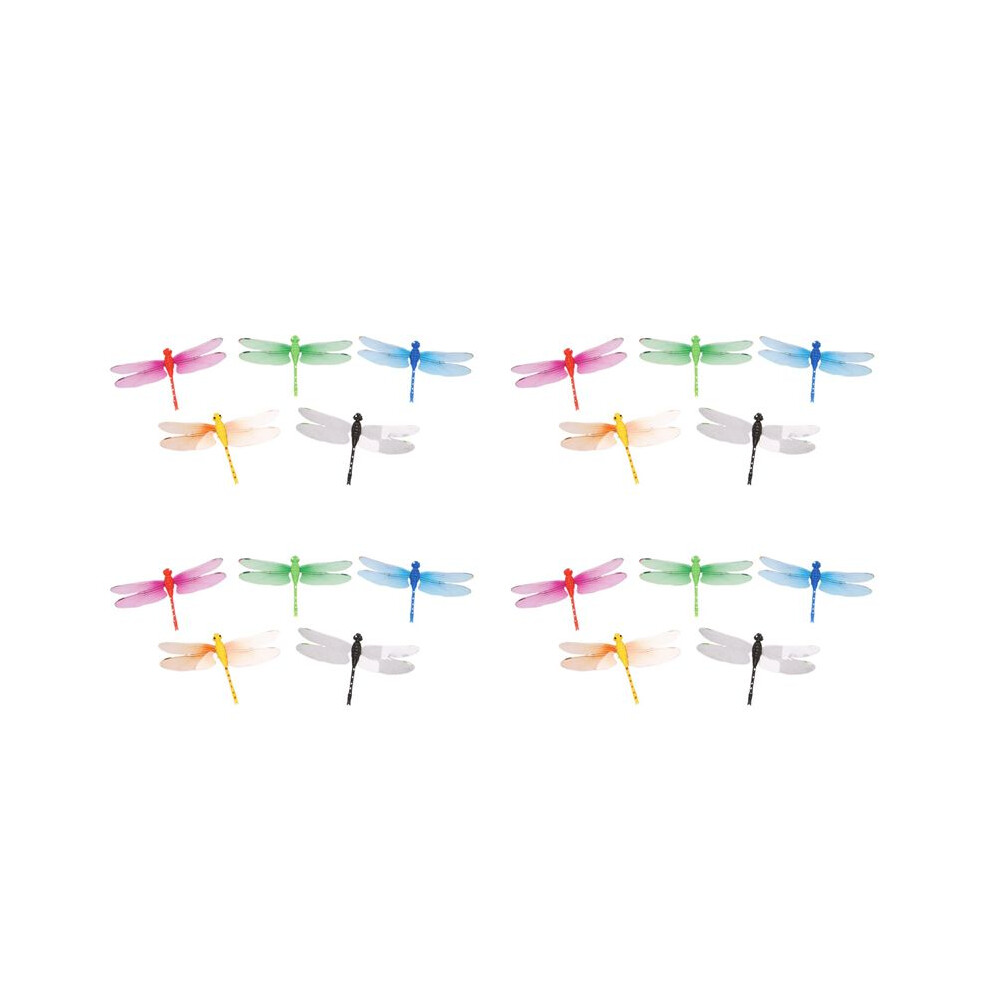 Typecat 20Pcs 8Cm 3D Artificial Dragonflies Fridge Magnet For Home Christmas Wedding Decoration, Colors Randomly Send