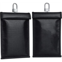 Protetor para Chaveiro, Bolsa de 9,9 cm X 20,3 cm À Prova de Fogo e Água para Chaves de Carro, Bolsa com Bloqueio de Sinal RFID para Carro,