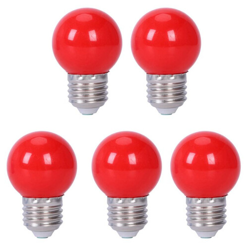 5X E27 3W 6 SMD LED  Saving Globe Bulb Light Lamp AC 110-240V, Red 1