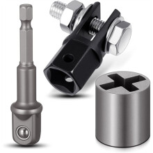 Lot de 3 Adaptateurs pour Crics Ă Ciseaux : Adaptateur Universel Robuste pour Perceuse Manuelle et Crics de Voiture Ă Ciseaux