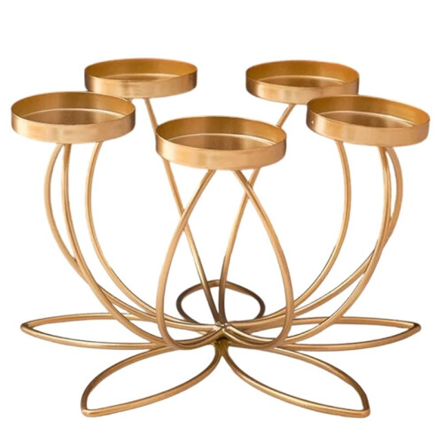 Elegant Iron Candlestick Holder for Candlelight Dinners and Home Decor